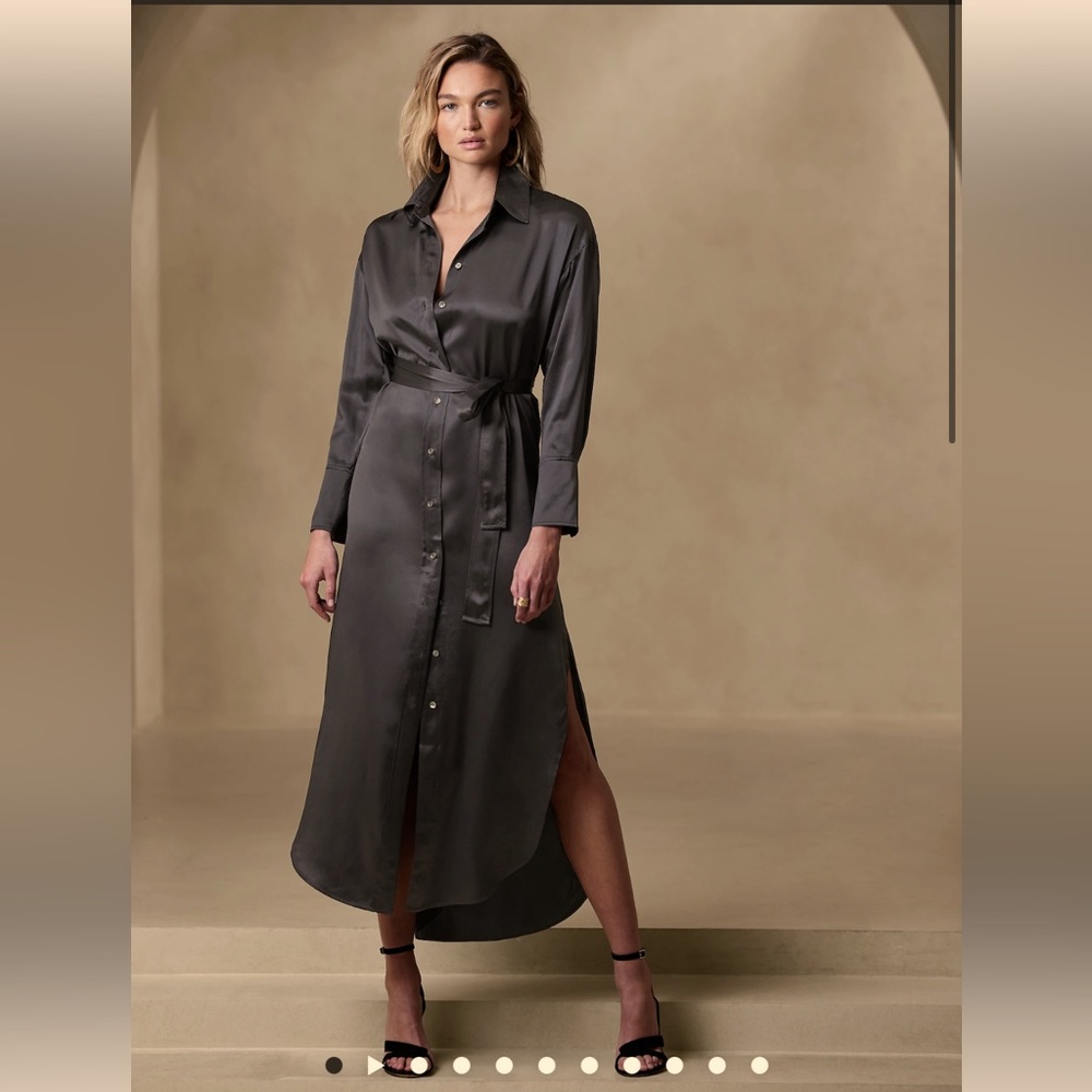 Banana Republic Muse Silk Maxi Dress, Black